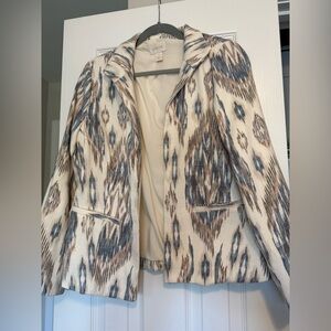 Chico's Cream‎ and Blue Ikat Blazer